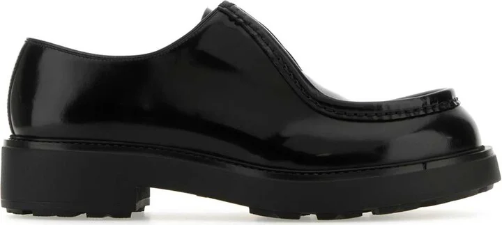 Black Leather Diapason Lace-up Shoes