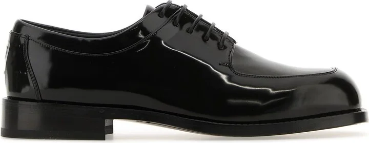 Black leather Dinamic lace-up shoes