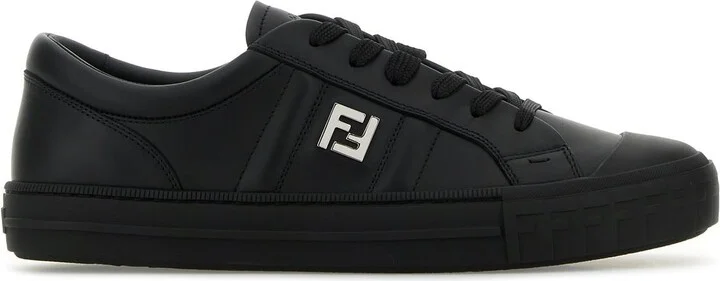 Black leather Domino sneakers
