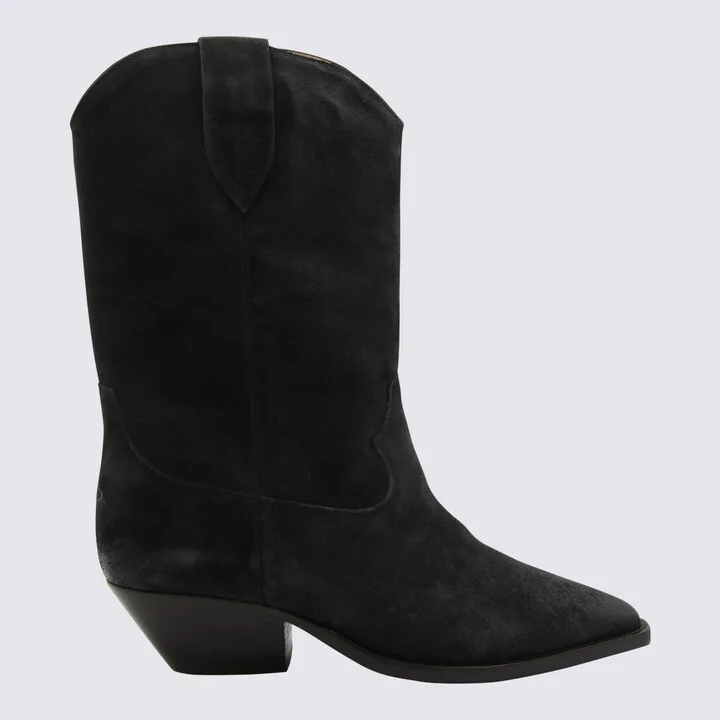 Black Leather Duerto Boots