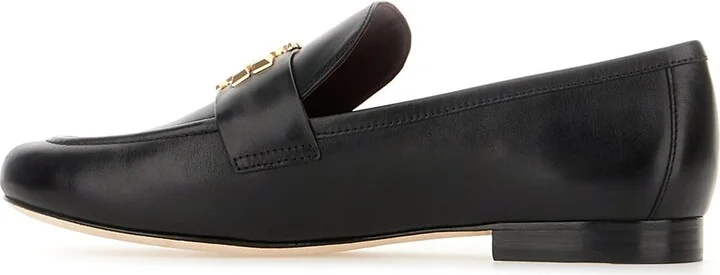 Black Leather Eleanor Loafers - Image 3