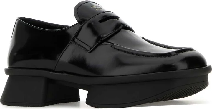 Black Leather Equal Loafers - Image 2