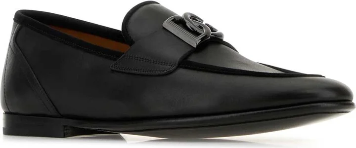 Black Leather Erice Loafers - Image 2