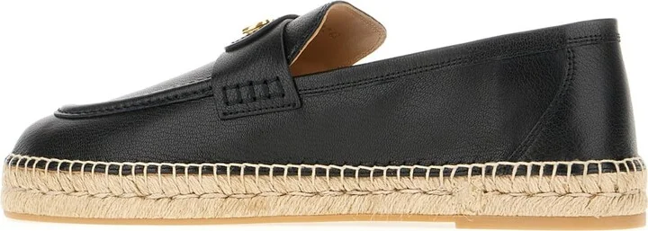 Black Leather Espadrilles - Image 3