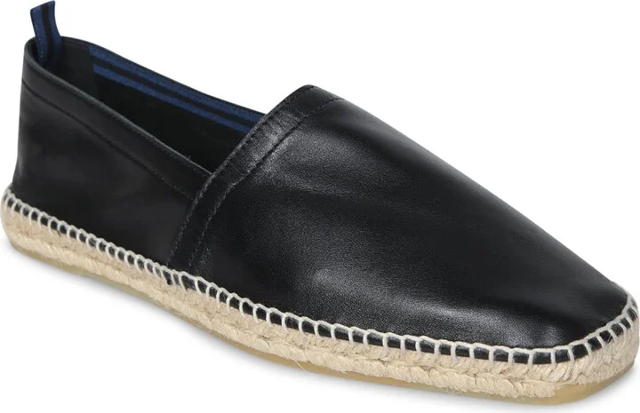 Black Leather Espadrilles - Image 2