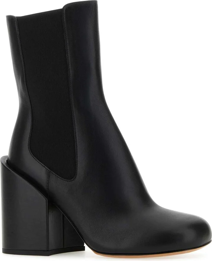Black Leather Etra Ankle Boots - Image 2
