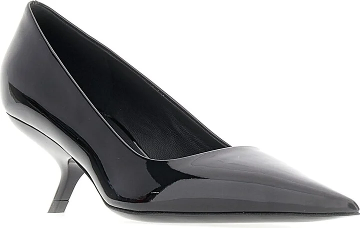 Black Leather Eva Pumps - Image 2