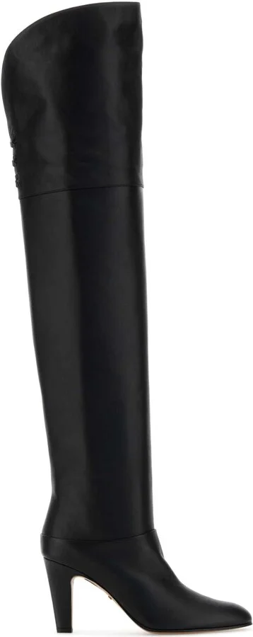 Black Leather Eve Boots