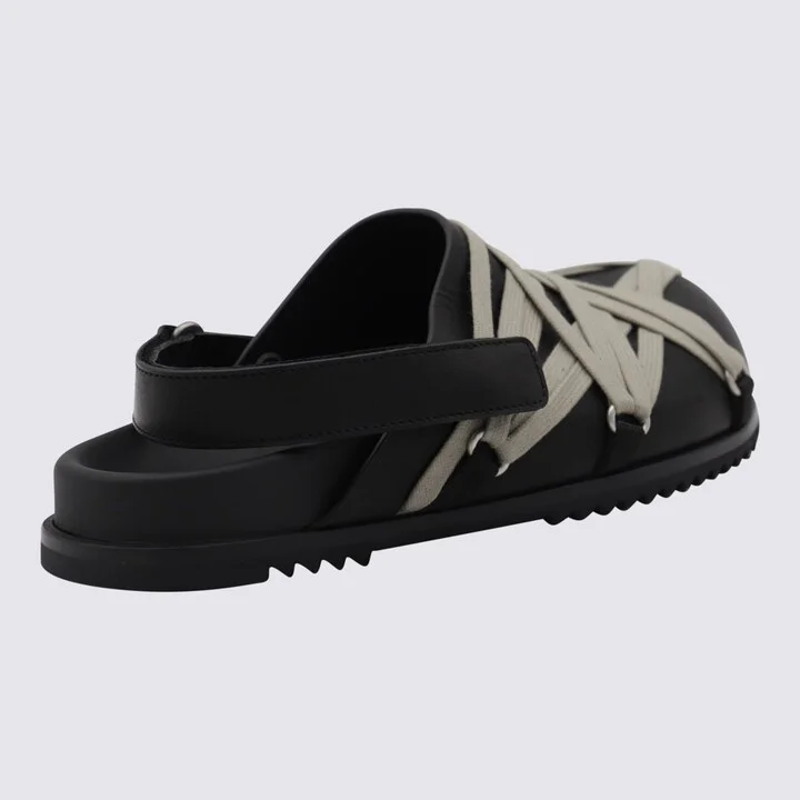 Black Leather Flat - Image 2