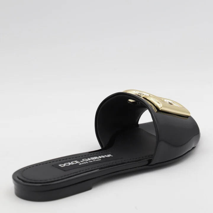 Black Leather Flats - Image 2