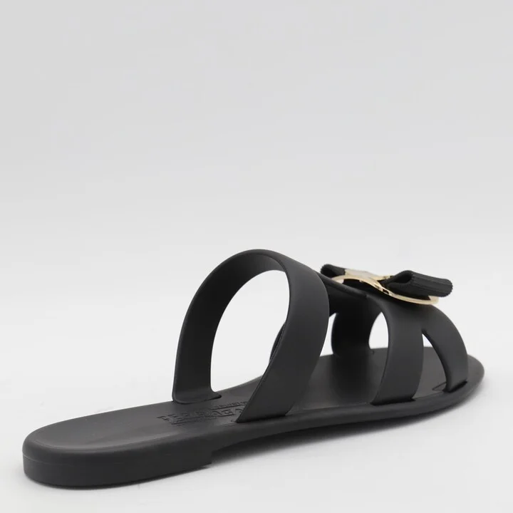 Black Leather Flats - Image 2