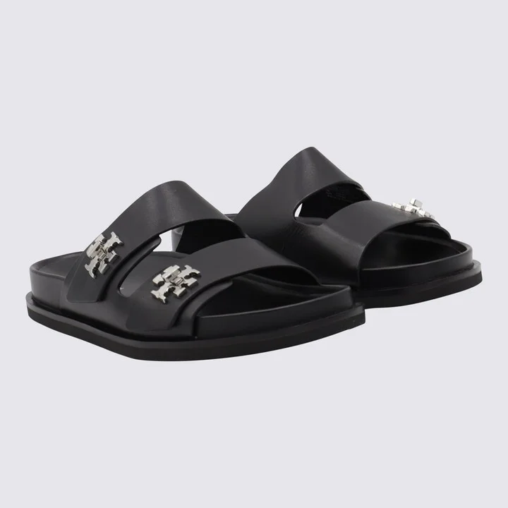 Black Leather Flats - Image 2