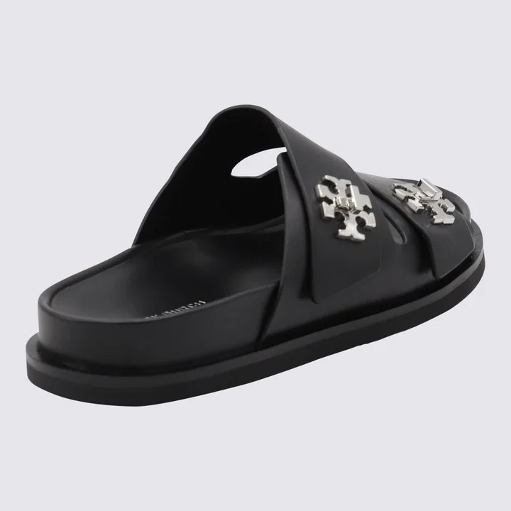 Black Leather Flats - Image 3