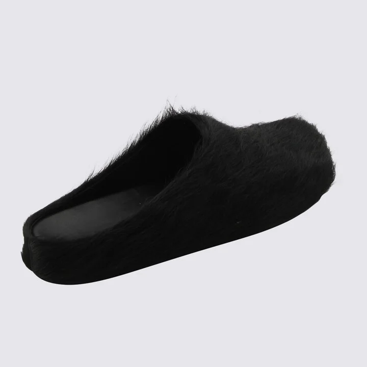 Black Leather Flats - Image 2