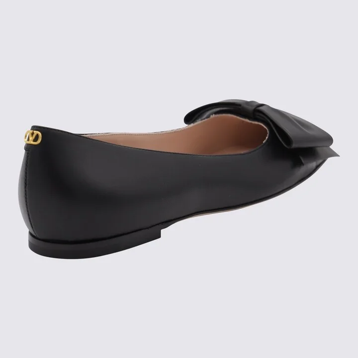 Black Leather Flats - Image 3
