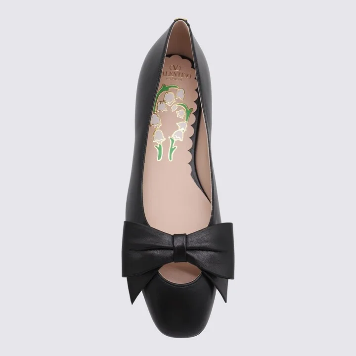 Black Leather Flats - Image 4