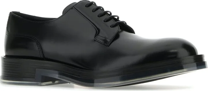 Black Leather Float Lace-up Shoes - Image 2