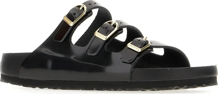 Black Leather Florida Fresh Sandals - Image 2