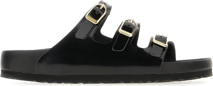 Black Leather Florida Fresh Sandals