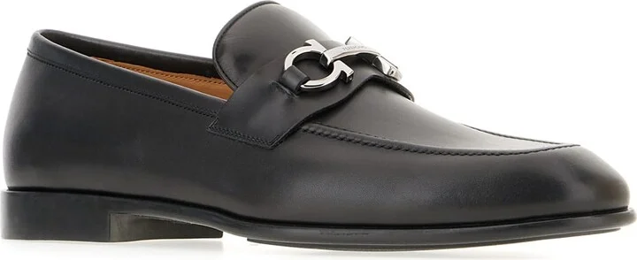 Black Leather Foster Loafers - Image 2