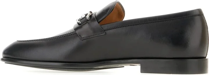 Black Leather Foster Loafers - Image 3