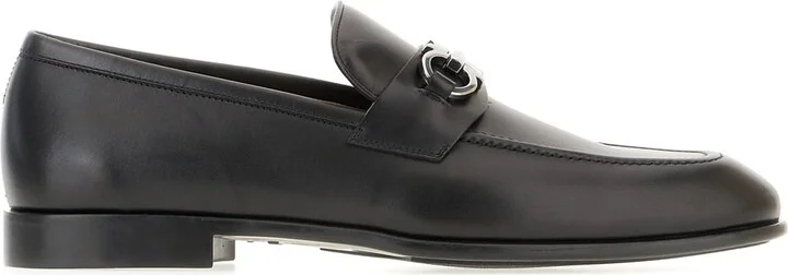 Black Leather Foster Loafers