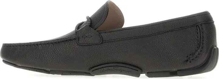 Black Leather Front Loafers - Image 3