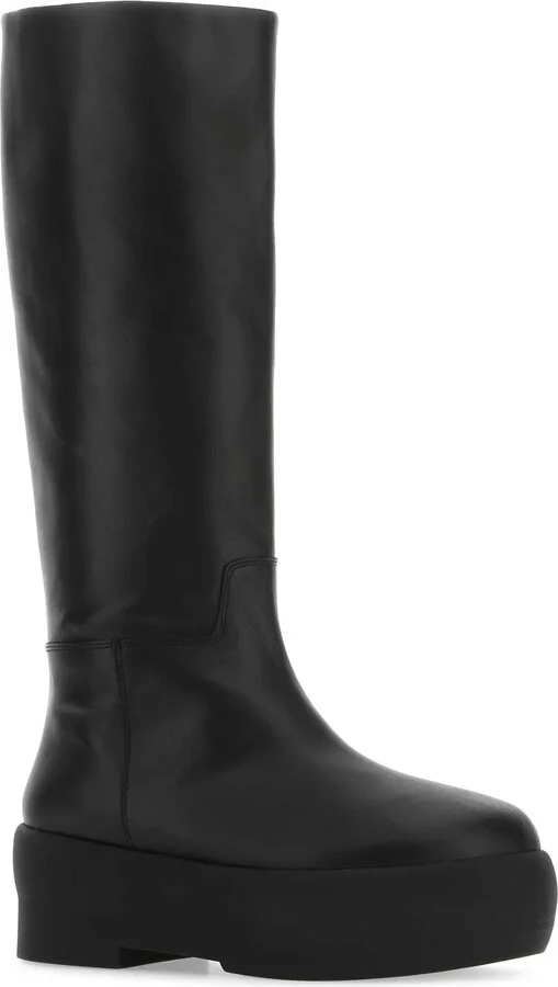 Black Leather Gia 16 Boots - Image 2