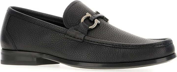 Black Leather Grandioso Loafers - Image 2