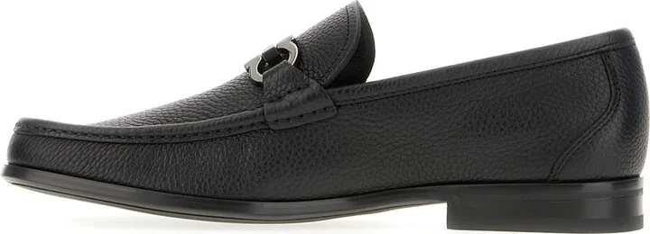Black Leather Grandioso Loafers - Image 3
