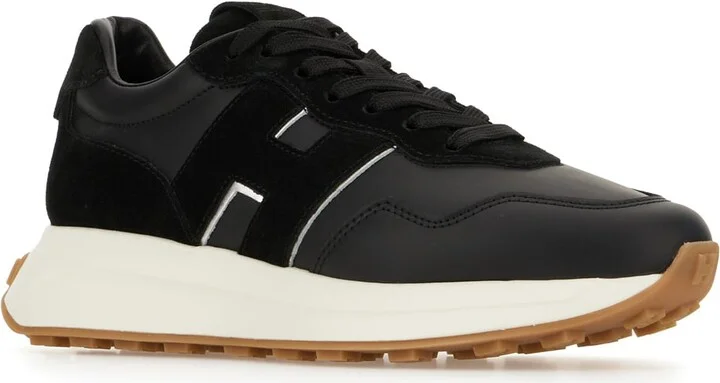 Black Leather H641 Sneakers - Image 2