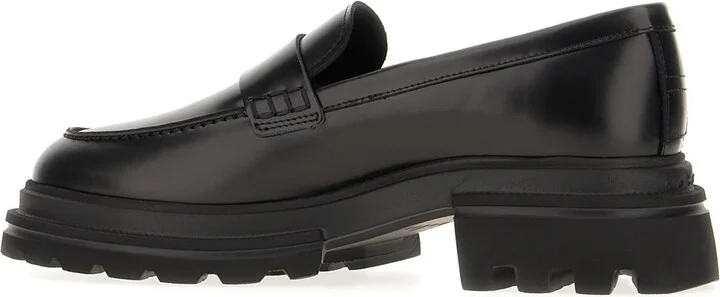 Black Leather H674 Loafers - Image 3