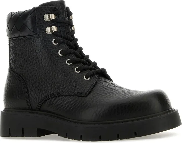 Black Leather Haddock Ankle Boots - Image 2