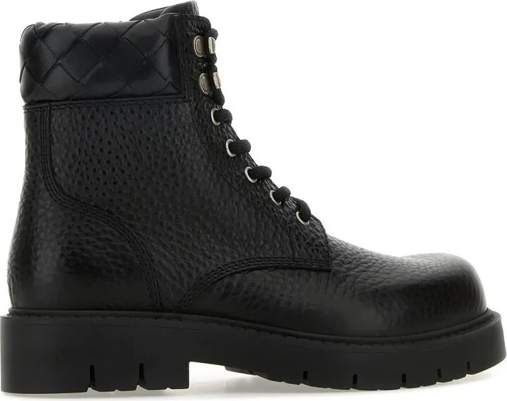 Black Leather Haddock Ankle Boots - Image 3