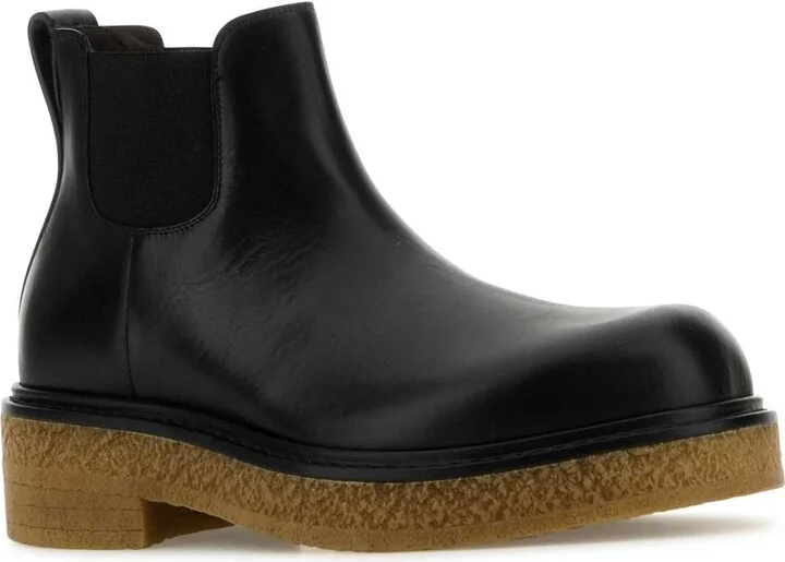 Black Leather Haddock Ankle Boots - Image 2