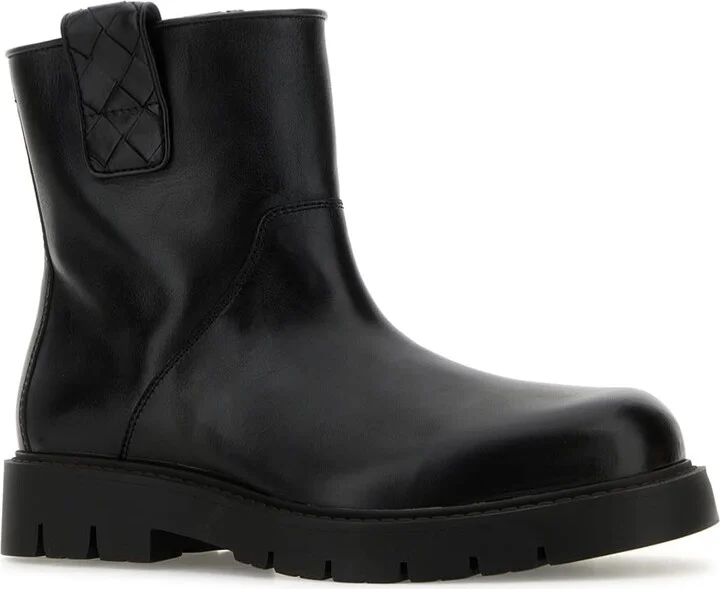 Black Leather Haddock Ankle Boots - Image 2