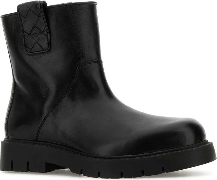 Black Leather Haddock Ankle Boots - Image 2