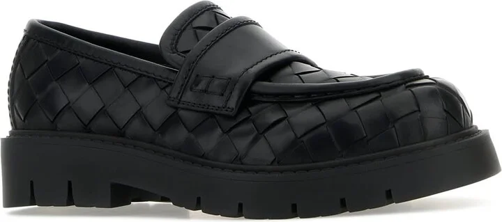 Black Leather Haddock Loafers - Image 2