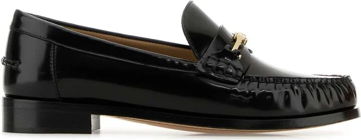 Black Leather Harry Loafers