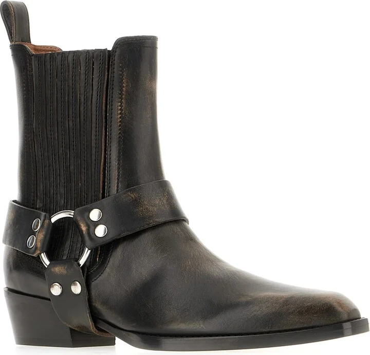 Black Leather Helena Boots - Image 2