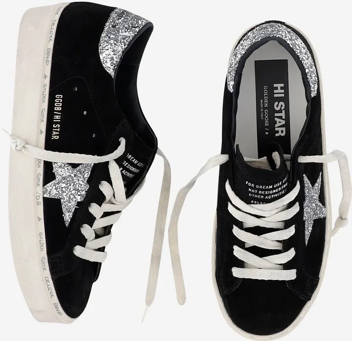 Black Leather Hi Star Sneakers - Image 2