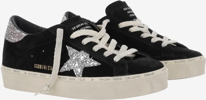 Black Leather Hi Star Sneakers - Image 3