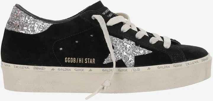Black Leather Hi Star Sneakers