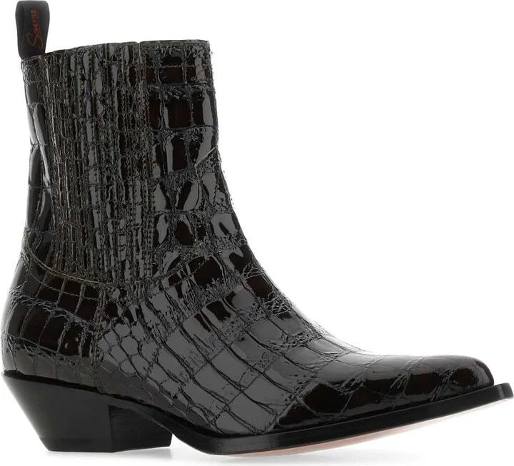 Black Leather Hidalgo Ankle Boots - Image 2