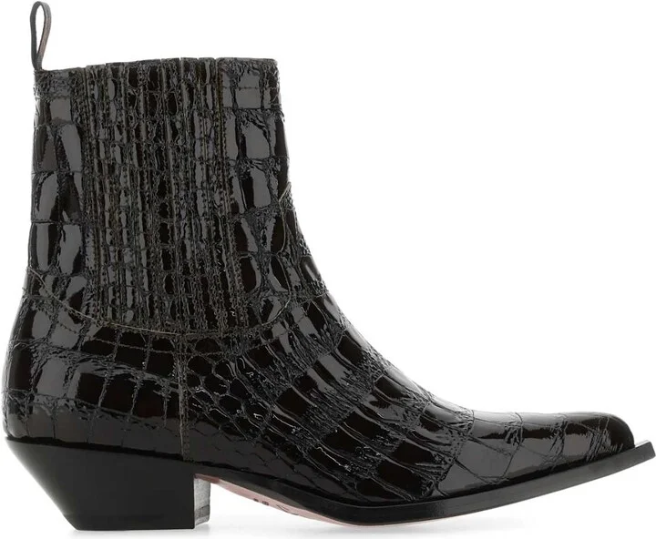 Black Leather Hidalgo Ankle Boots