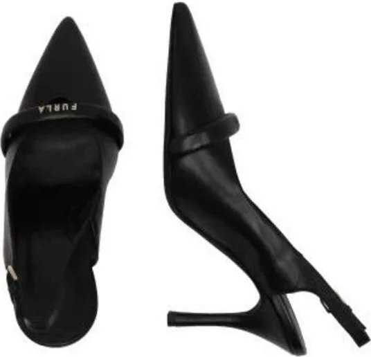 Black Leather High Women's Heel - Image 2