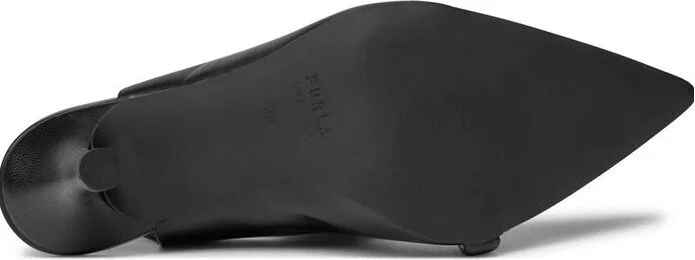 Black Leather High Women's Heel - Image 5