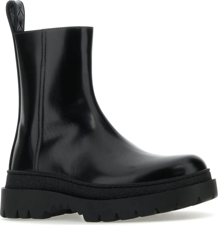 Black Leather Highway Ankle Boots - Image 2