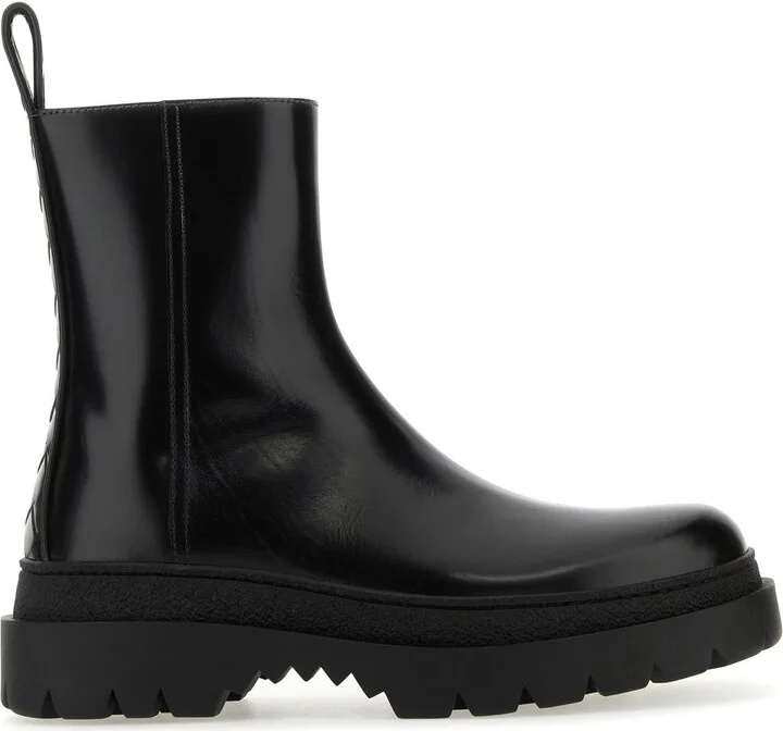 Black leather Highway ankle boots