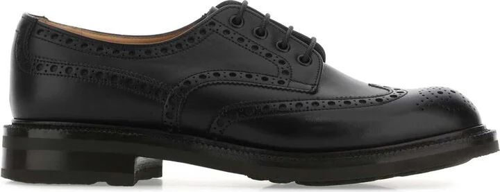 Black Leather Horsham Lace-up Shoes